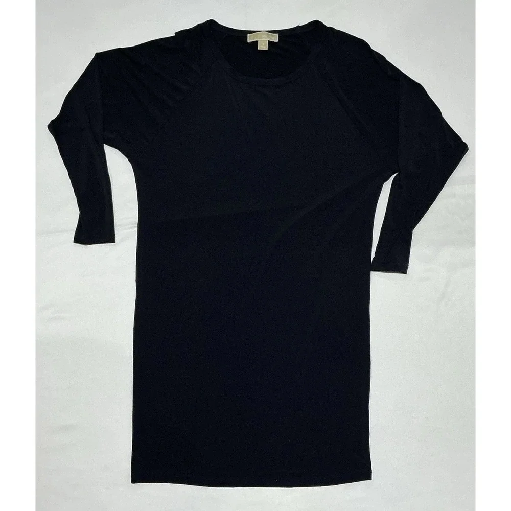 Michael Kors Mini Dress Womens Small Blue Stretch Round Neck